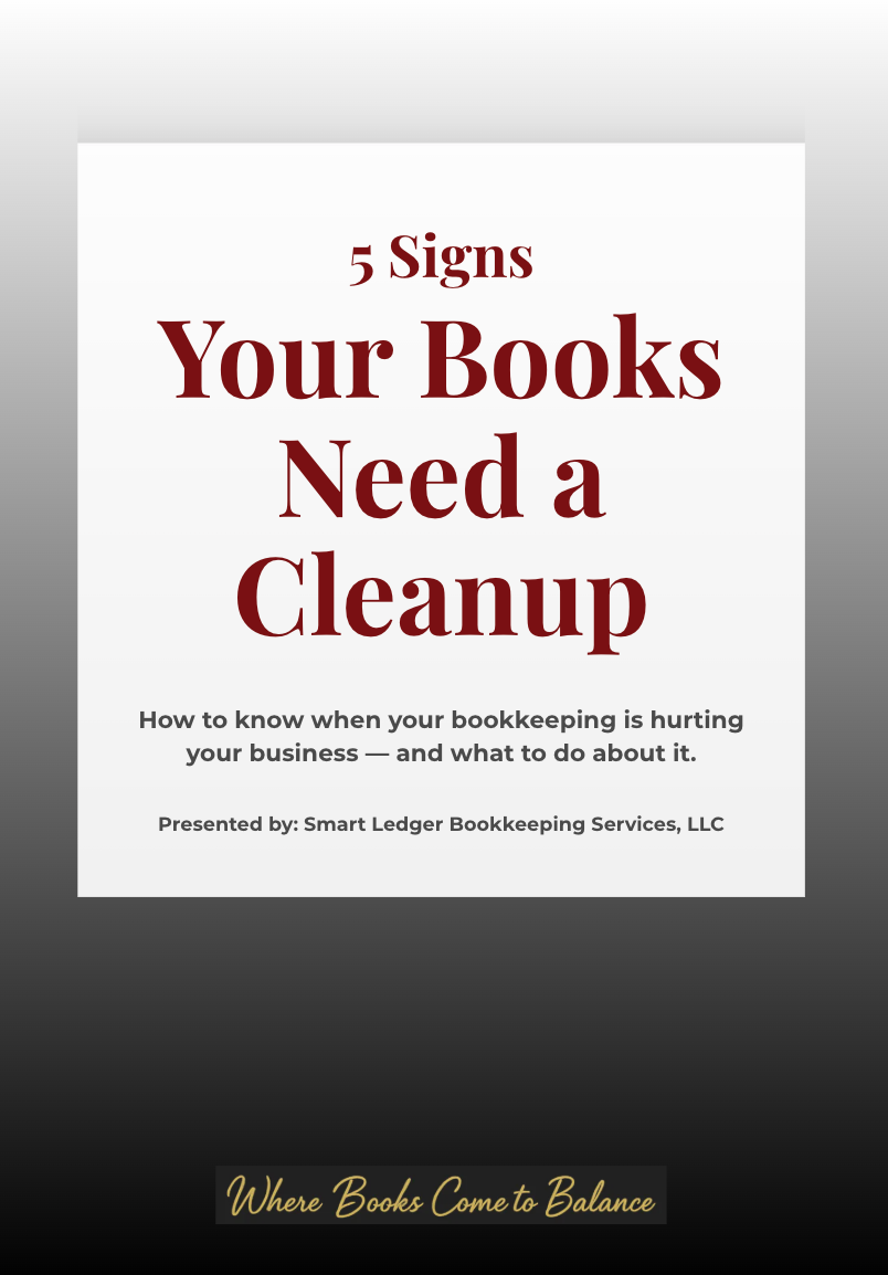 Free guide cover: 5 Signs Your Books Need a Cleanup