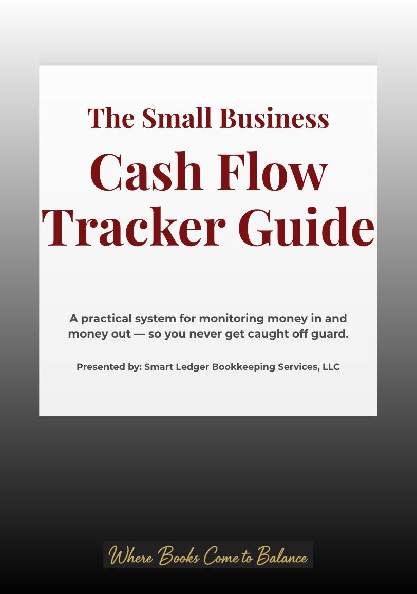 Free guide cover: The Small Business Cash Flow Tracker Guide